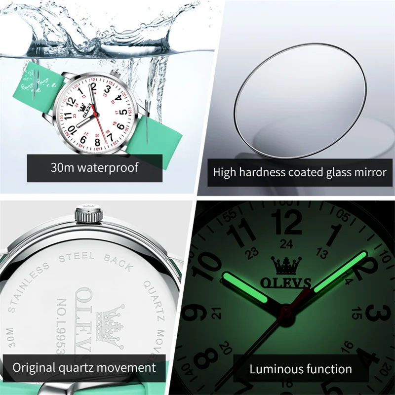 New OLEVS Watch Women Fashion Casual Rubber Belt Watches Simple Ladies Round Dial Quartz Wristwatch Dress Clock Reloj Mujer