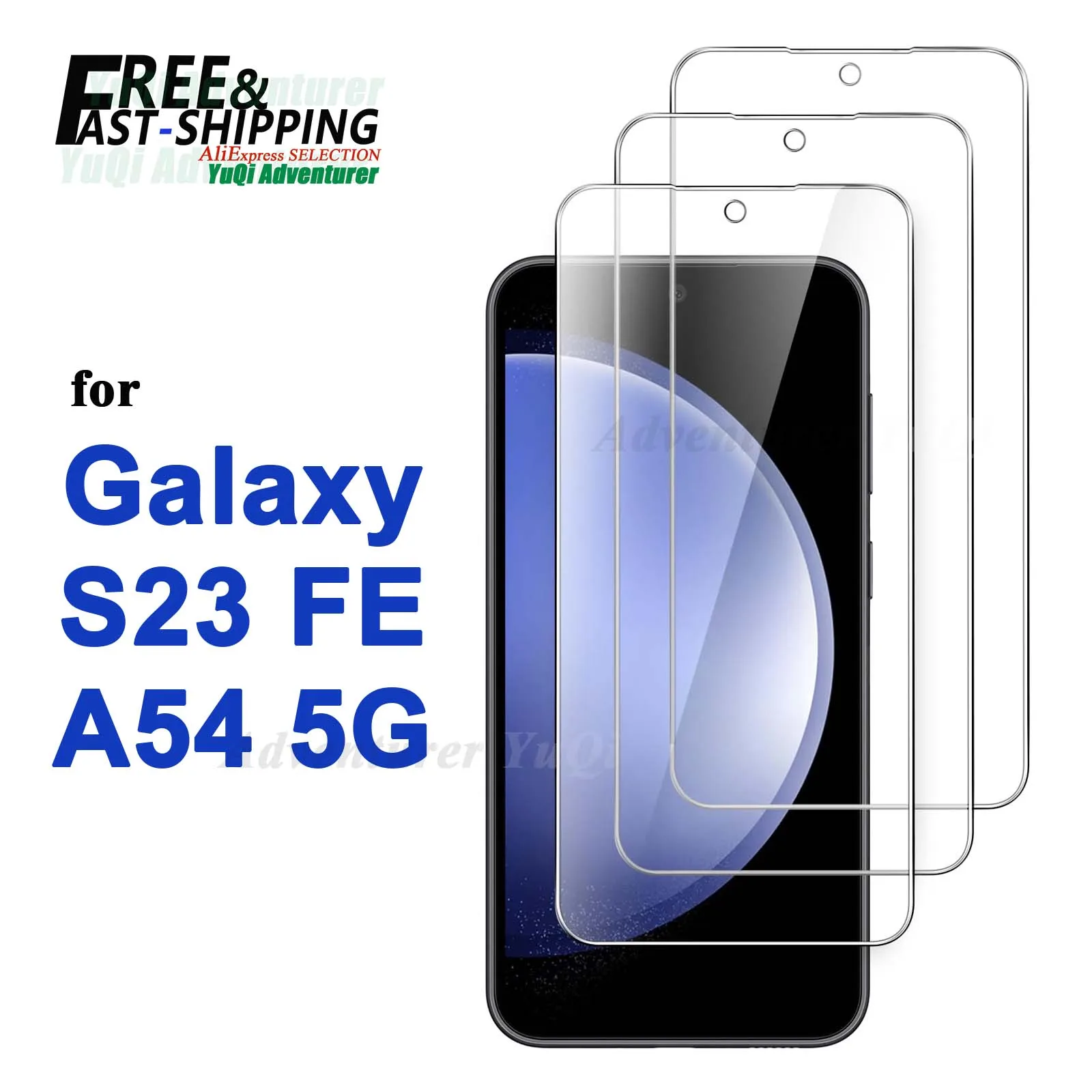 

Screen Protector For Galaxy S23 FE 5G A54 Samsung, Tempered Glass HD 9H Hight Aluminum Anti Scratch Case Friendly Free Shipping
