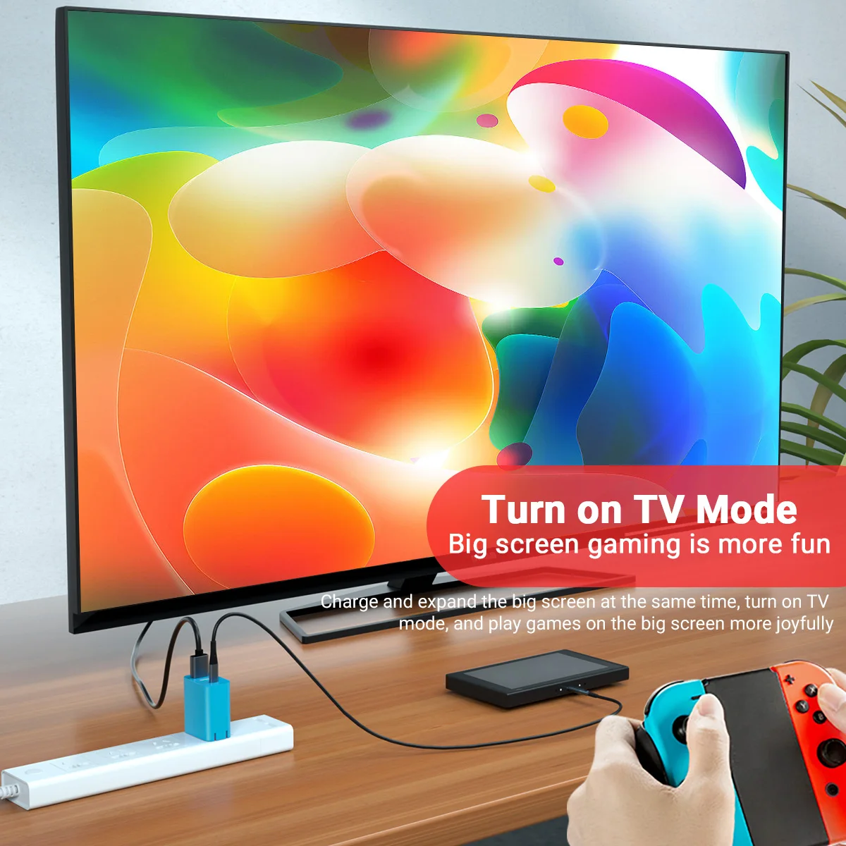 Gopala 3-in-1 Portable TV Docking Station/PD 30W Fast Wall Charger with 4K@30Hz HDMI USB-C 3.1 for Nintendo Switch OLED