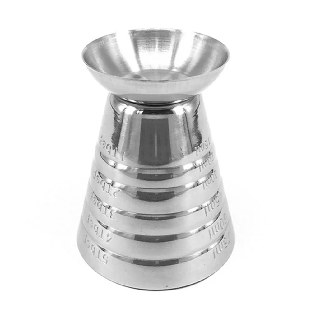75ML Stainless Steel Measure Cup Cocktail Tool Bar Mixed Drink Cocktail Tools Bar Jigger Cup Barware Home Supply stainless steel measuring cups measuring jigger