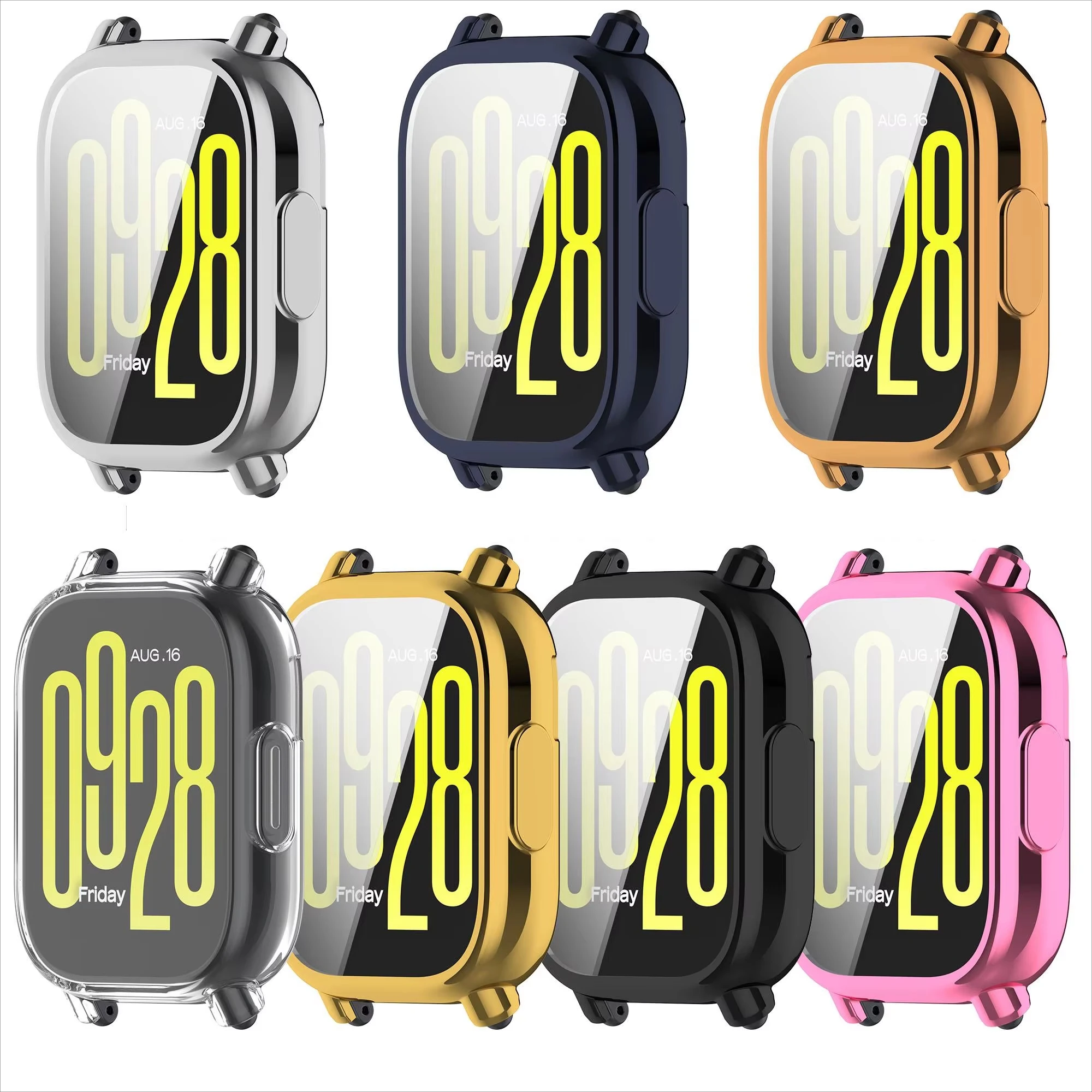 Premium TPU Soft Case with Full Cover Plating Bumper for Smartwatch Protection