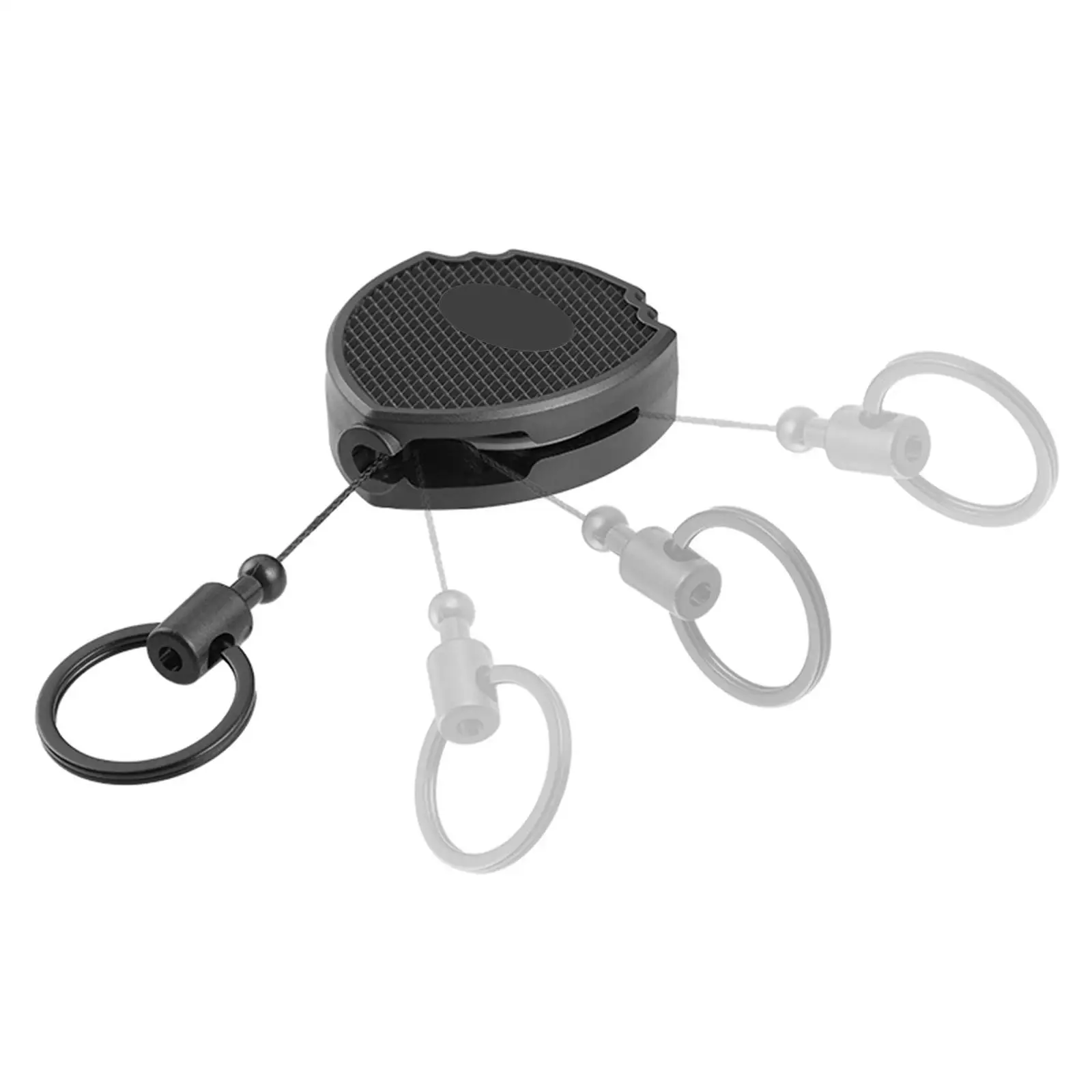 Llavero retráctil de 3 piezas, llavero extensible con cable de acero de 60  cm Cordón de carrete retráctil resistente extensible para mapas Herramienta  pequeña Caminata Adepaton 221314