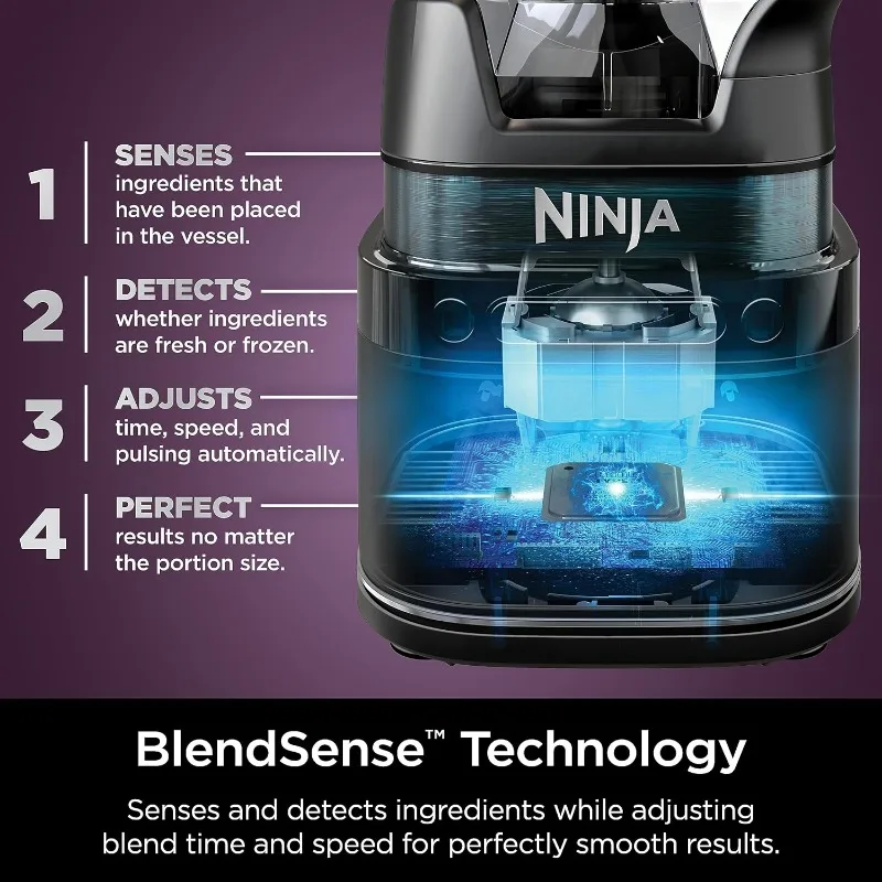 Ninja TB401 Detect Kitchen System Power Blender + Processor Pro, BlendSense Technology, Blender, Chopping & Smoothies 3