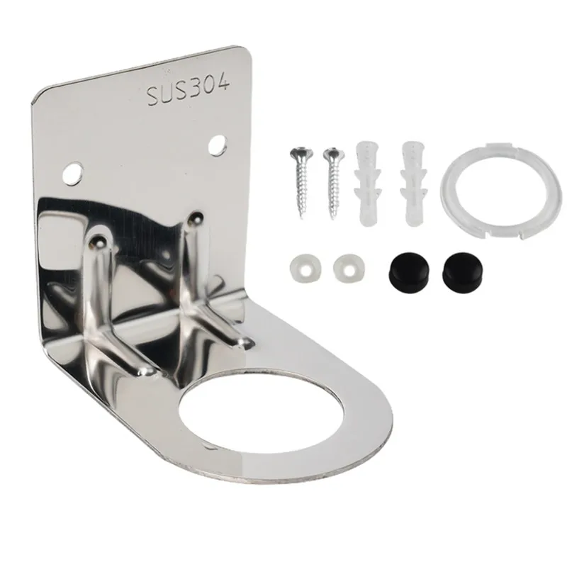 Universal Shower Gel Bottle Rack Stainless Steel Wall Mounted Shampoo Bottle Holder Soap Dispenser Hook 4