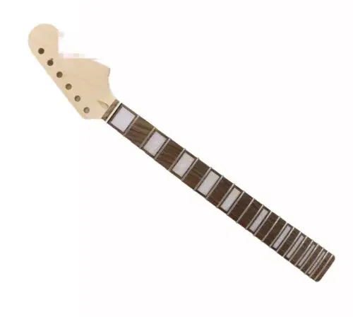 

Maple Electric Guitar Neck 22 Fret 30 Inch Rosewood Fretboard Block Inlay Baritone Necks with Back Stripe Bolt on Heel Style