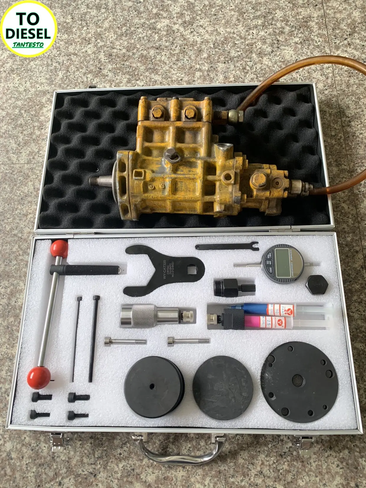 Diesel Common Rail Pump Disassemble Grinding Repair Tool Sets for CAT 320D