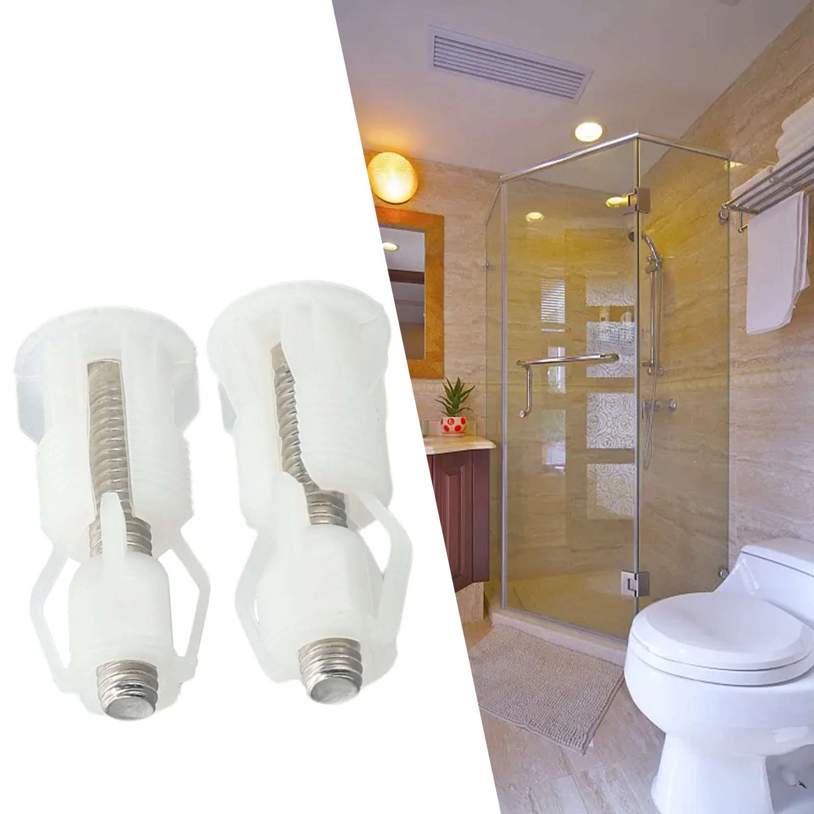 

2 Pack Top Fix Toilet Seat Screw Nut Cover Cover Tray Fix Toilet Blind Hole Accessories Kit Universal Bathroom Accessories Kit