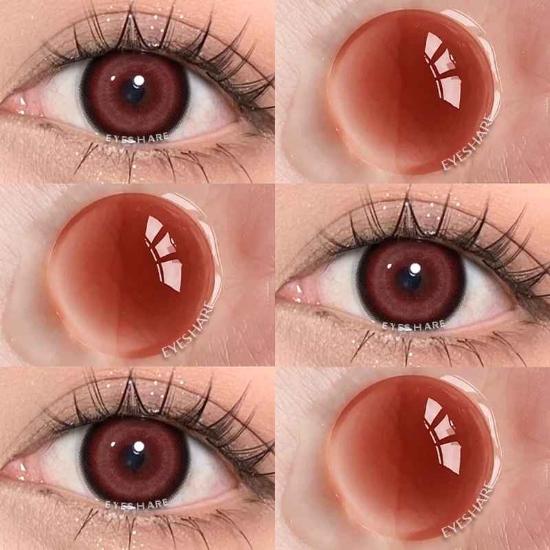 Vibrant Red Cosplay Contact Lenses for Anime and Halloween Makeup