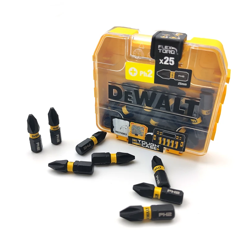 Impact Screwdriver Bits DEWALT DT70555T FLEXTORQ PH2 25mm 25Pcs Set With Mini Storage Box Fasteners Power Tool Accessories