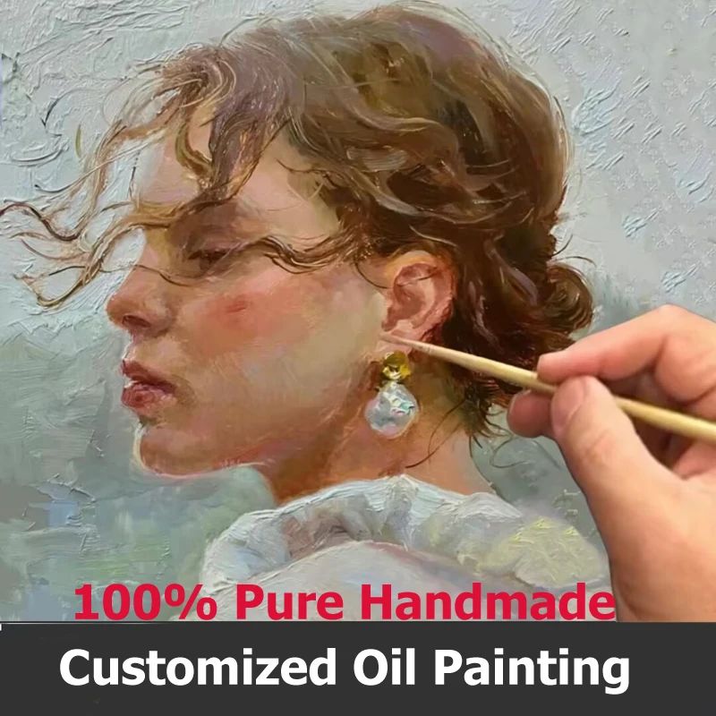 Dipinti Personalizzati su Tela di Alta Qualità, Pittura a Olio Fatta a Mano per Arredamento Casa, Soggiorno e Camera da Letto