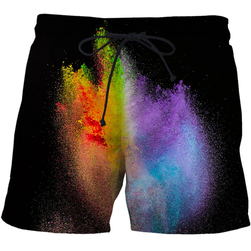 

New Speckled tie dye pattern Shorts Men Women's Swimsuit Summer Beach Shorts Fashion graphics Printed 3D Men's Board Shorts Pant
