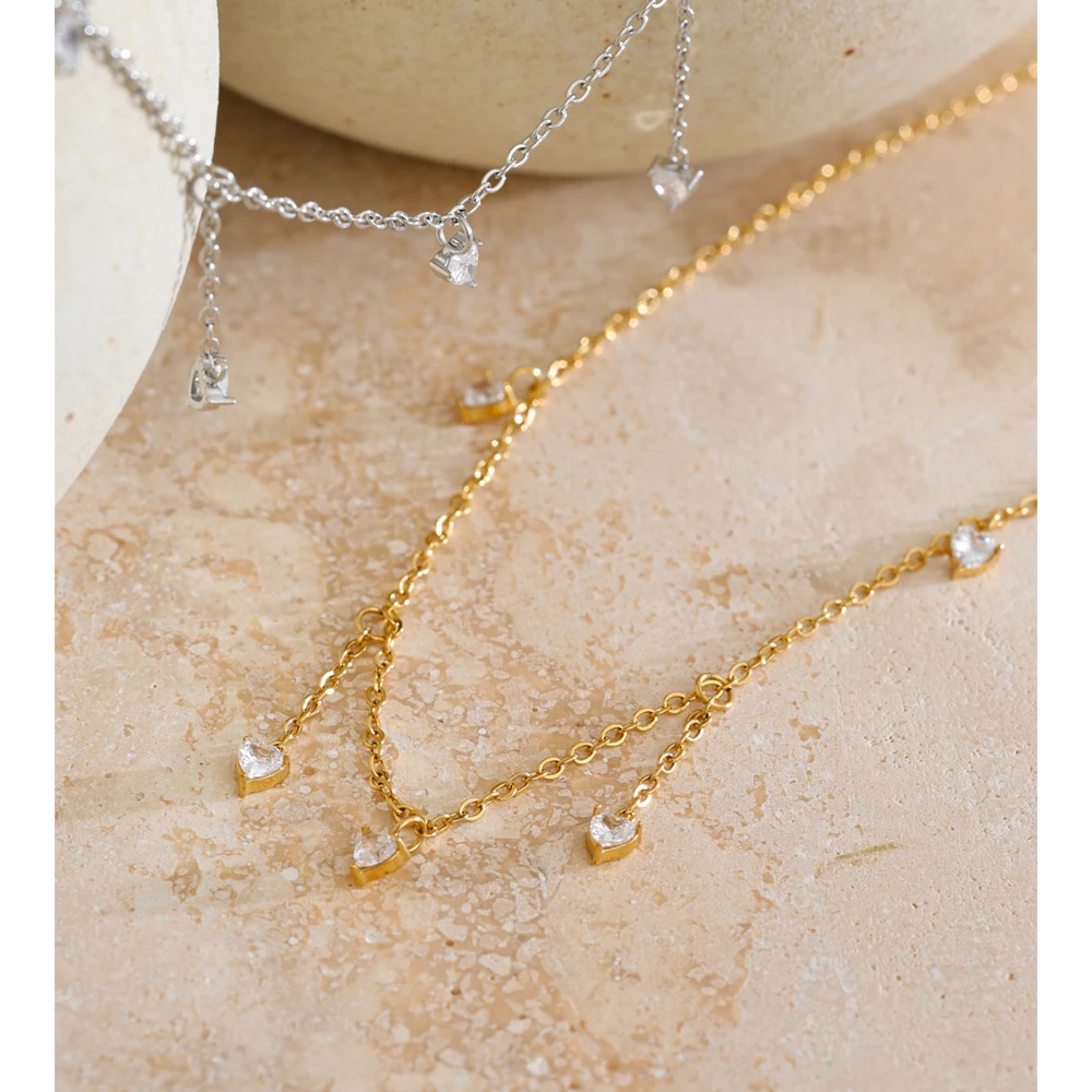 Yhpup Stainless Steel Heart Necklace