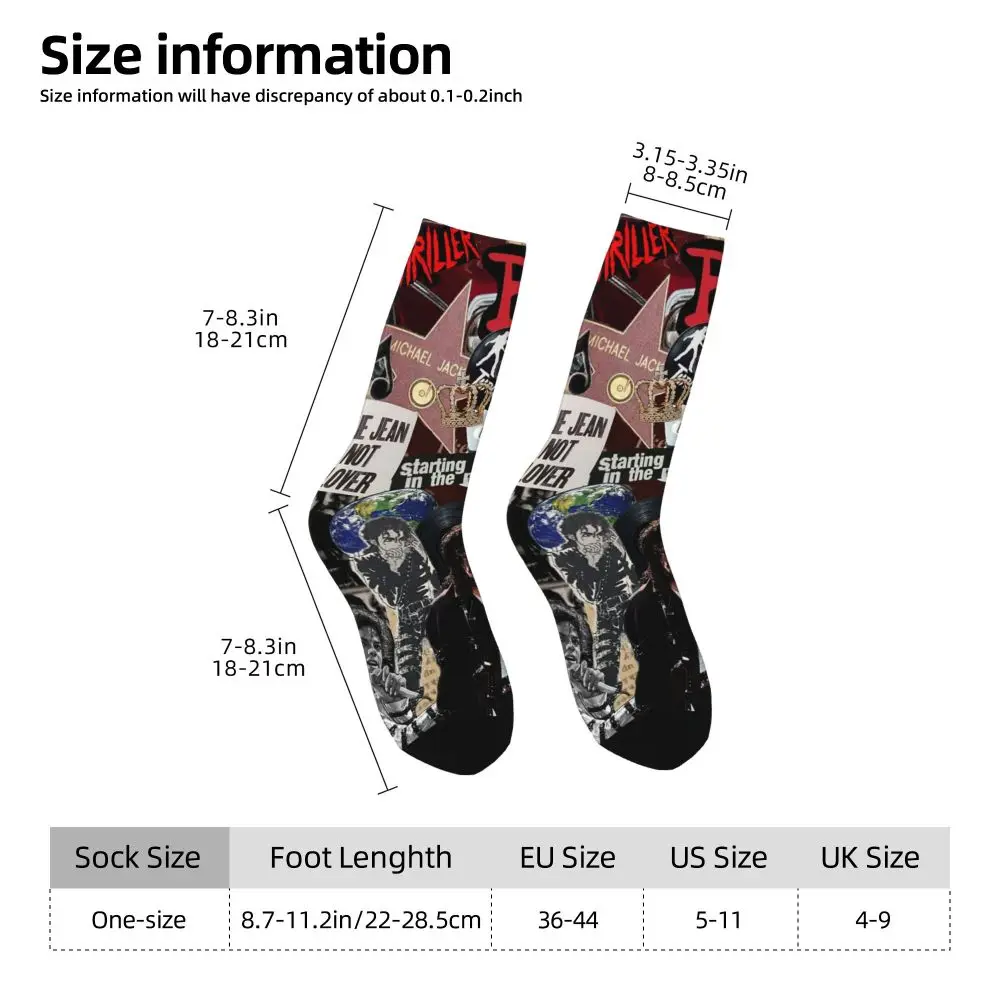 Michael Jackson Musicians Singers Dancers Socks Harajuku Stockings All Season Long Socks Accessories for Unisex Christmas Gifts