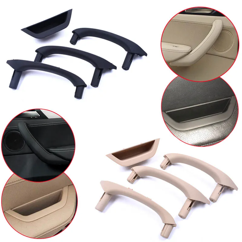 

LHD RHD Beige Black Car left Right Interior Door Handle Inner Door Panel Handle Pull Trim Cover For BMW X3 X4 F25 F26 2010-2017