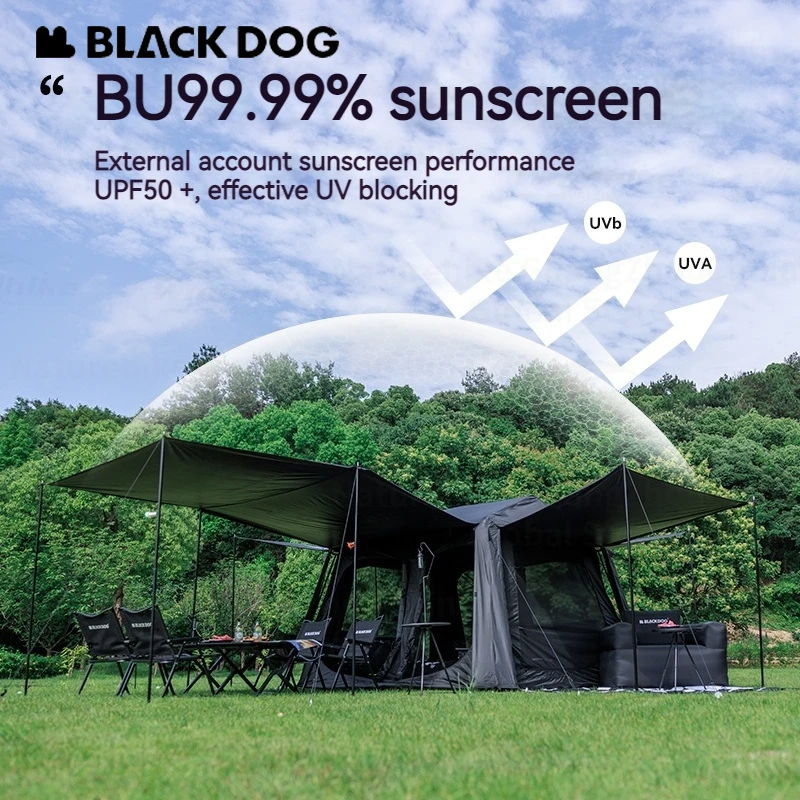 Naturehike BLACKDOG Automatic Tent Quick Open Black Coated Cabin