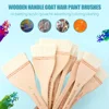 Wooden Handle Goat Hair Paint Brushes Smooth Sanding for Wall 10 Sizes Watercolor Acrylic Oil Painting Drawing Art Supplies 2