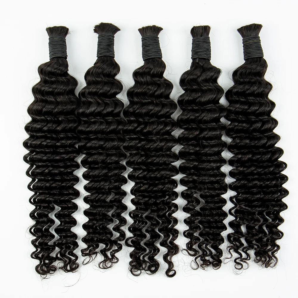 Amoon B​oho Braids Human Hair 4/27# Deep Water 350# Hair Braiding Extensions No Weft for Women