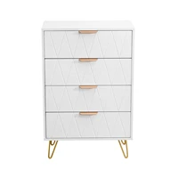 Commode Comanlai pour chambre à coucher, meubles de chambre, organisateur moderne, bois, tiroirs coulissants, armoire de rangement de bureau, blanc 5