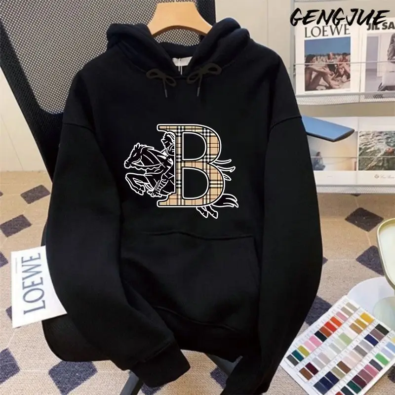 Hooded Sweater Jacket Hoodie Jumper Pure Cotton Letter Printing Men Women Couples