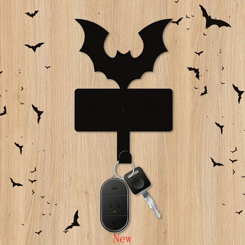 

Bat Wall Decor Key Holder Metal Coat Hooks Rack Cute Vampire Bat Key Hanger Hats Hooks Dog Leash Wallet Belt Umbrella Towel wal