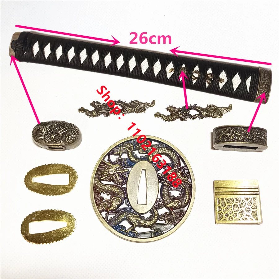 

Unique Handle Tsuka Alloy Handguard Tsuba Guard Fuchi Kashira Menuki Habaki Seppa For Japanese Samurai Katana Sword Fittings New