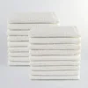 18-Piece Cotton Kitchen Bar Mop Cleaning Dishcloth Set White Absorbent Durable Easy Care Household All Surfaces Machine Wash 6