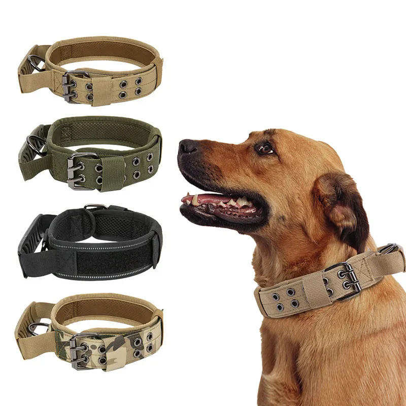 

Military Tactical Dog Collar Medium Large Dog German Shepard Collars For Walking Training Duarable Dog Collar Control Handle