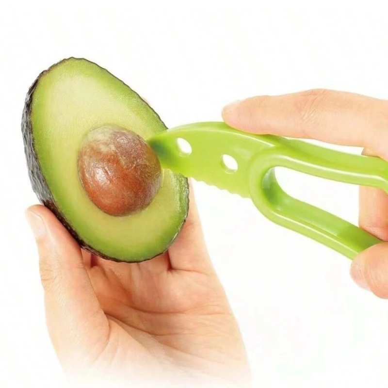 3 In 1 Multi-Function Avocado Peeler Pulp Separator Plastic Orange Kiwi Fruit Peeler Knife Cutter Household Kitchen Accessories