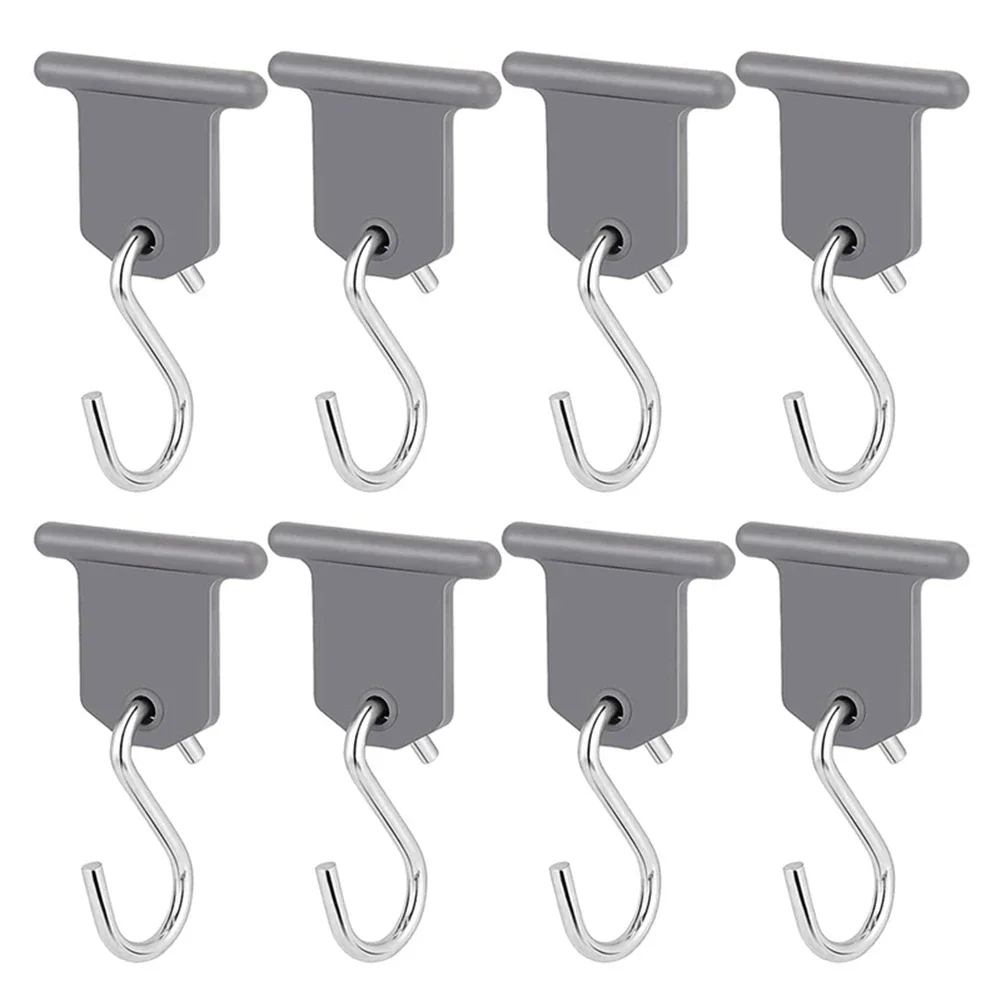 Awning Hooks 8 Pcs S Shaped Camping Awning Hooks Clips RV Tent Hangers Light Hangers With Holes For Caravan Camperb Accessories awning hooks