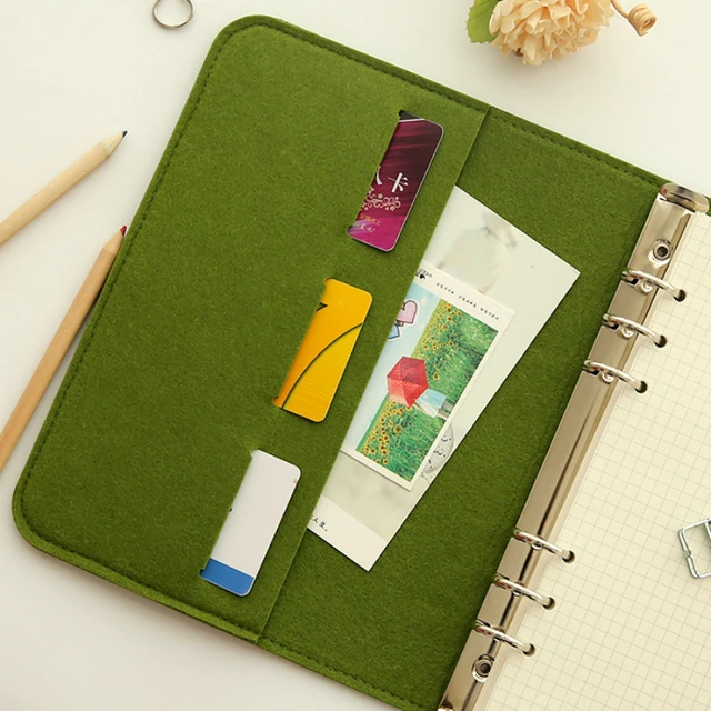 Új A5 A6 Fill Notebook Szövet Ring Binder Diary Papír Tartó Hordozható Napló Levélpapír Ajándék - Image 4