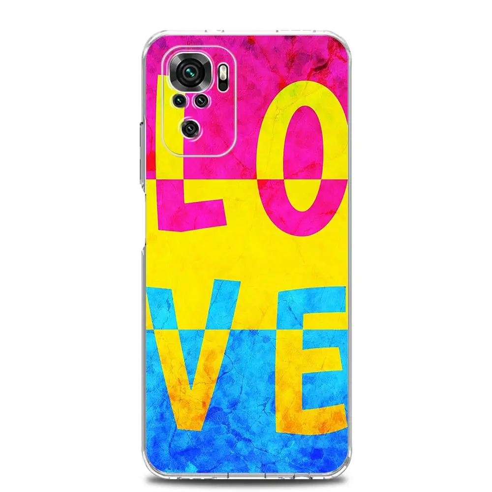 Clear Soft TPU Phone Case with Loving Print Design