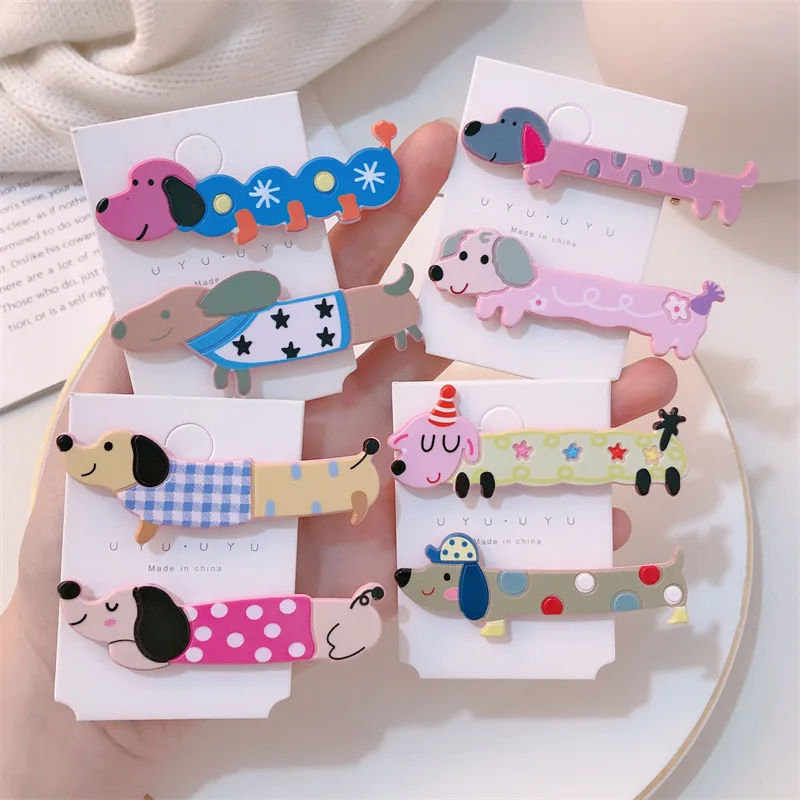 

1PC Cute Dog Hairpin Sweet Cartoon Girl Heart Duck Mouth Hair Clip Long Clip Bangs Hairpin Broken Hair Clip Hair Accessories