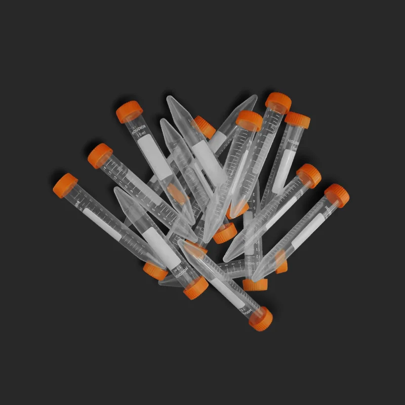 50Pcs/Bag 15ML Micro Conical Plastic Centrifuge Tube Clear Screw Cap Centrifuge Test Tube with Scale Centrifugal Tubes