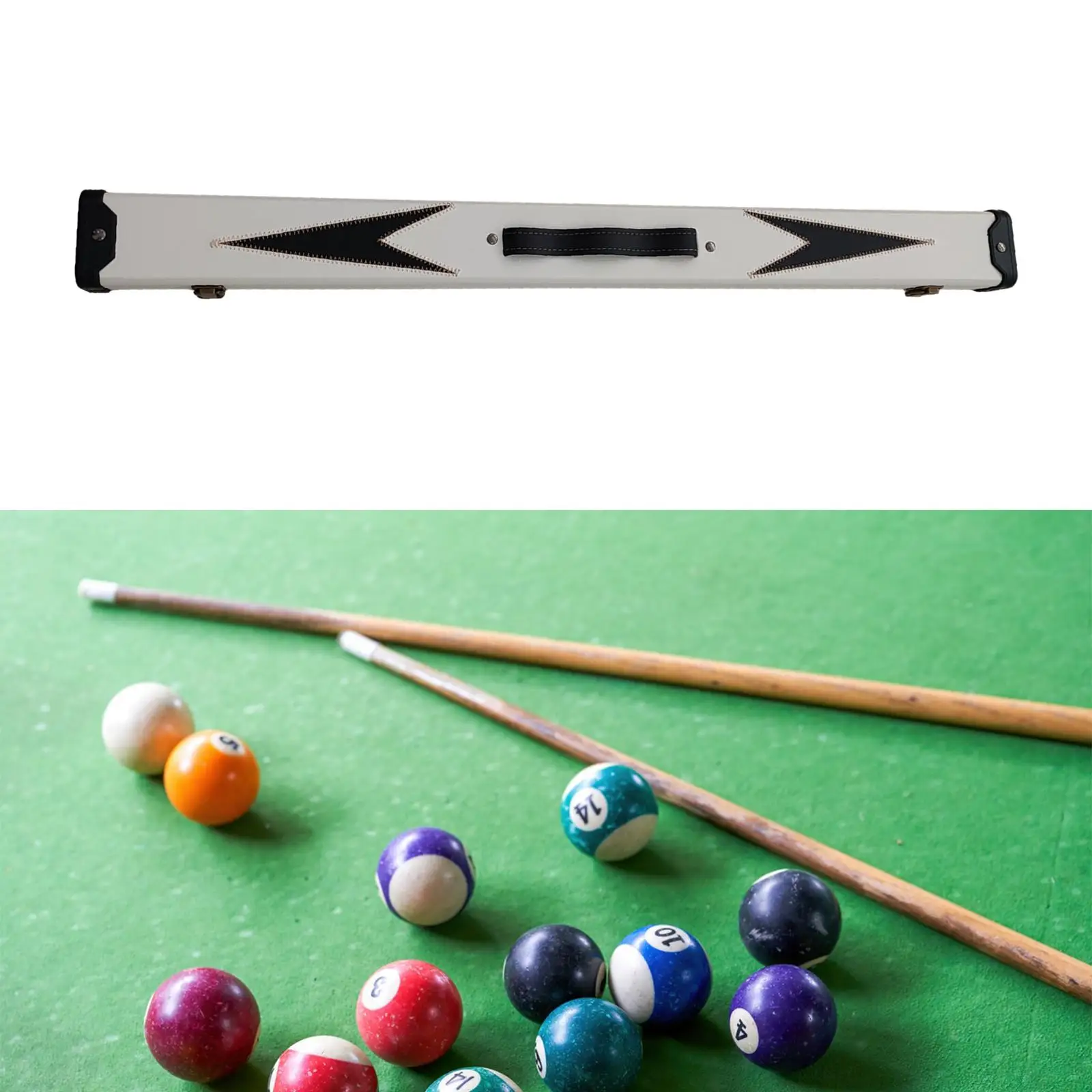 Billiard Cue Case Supplies with Handle Professional Holder Bag Snooker Cue Box for Cue Table Accessories 1/2 Billiard Rod Travel