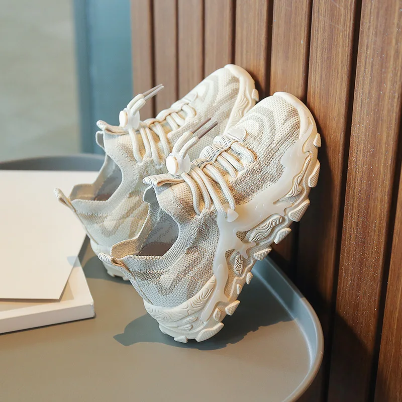 

CAPSELLA KIDS Sports Shoes for Boys Air Mesh Sneakers Girls Knitting Breathable Shoes Children Running Shoes Spring Autumn 23-36