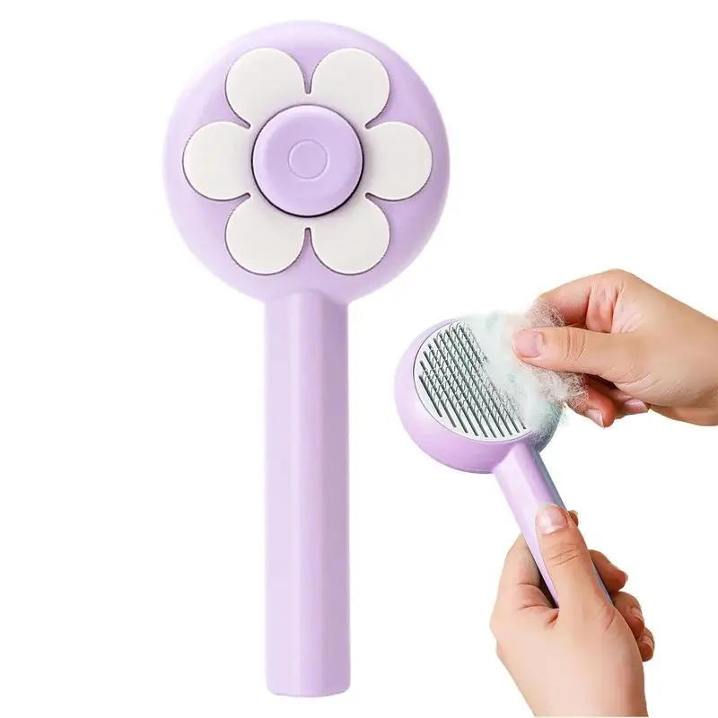 

Щетка для вычесывания кошек, щетка с кнопкой для распутывания, товары для груминга домашних питомцев