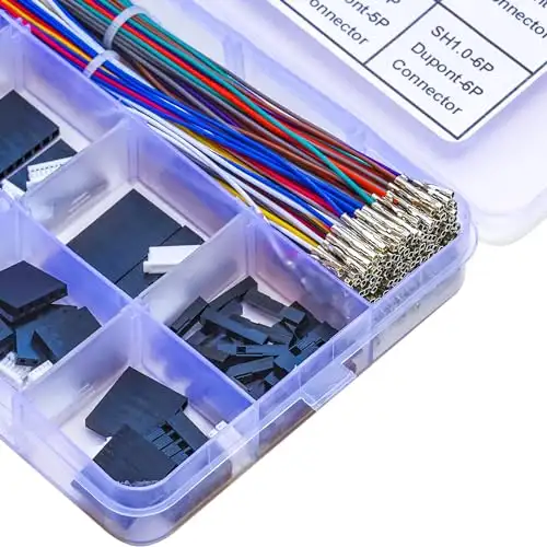 SH1.0 to Dupont2.54 JST Connector Dupont Connector Kit JST-SH 1.0mm & Dupont 2.54mm Cable 1/2/3/4/5/6/7/8/9/10P (SH-to-Dupont) image 6