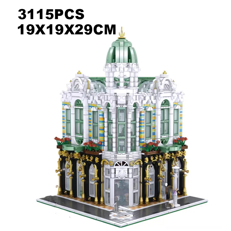 Creative Cuba Hotel City Street View Architecture Building Blocks Gem Shop Bicycle Store Micro Bricks Model Toys Gift Kids Adult