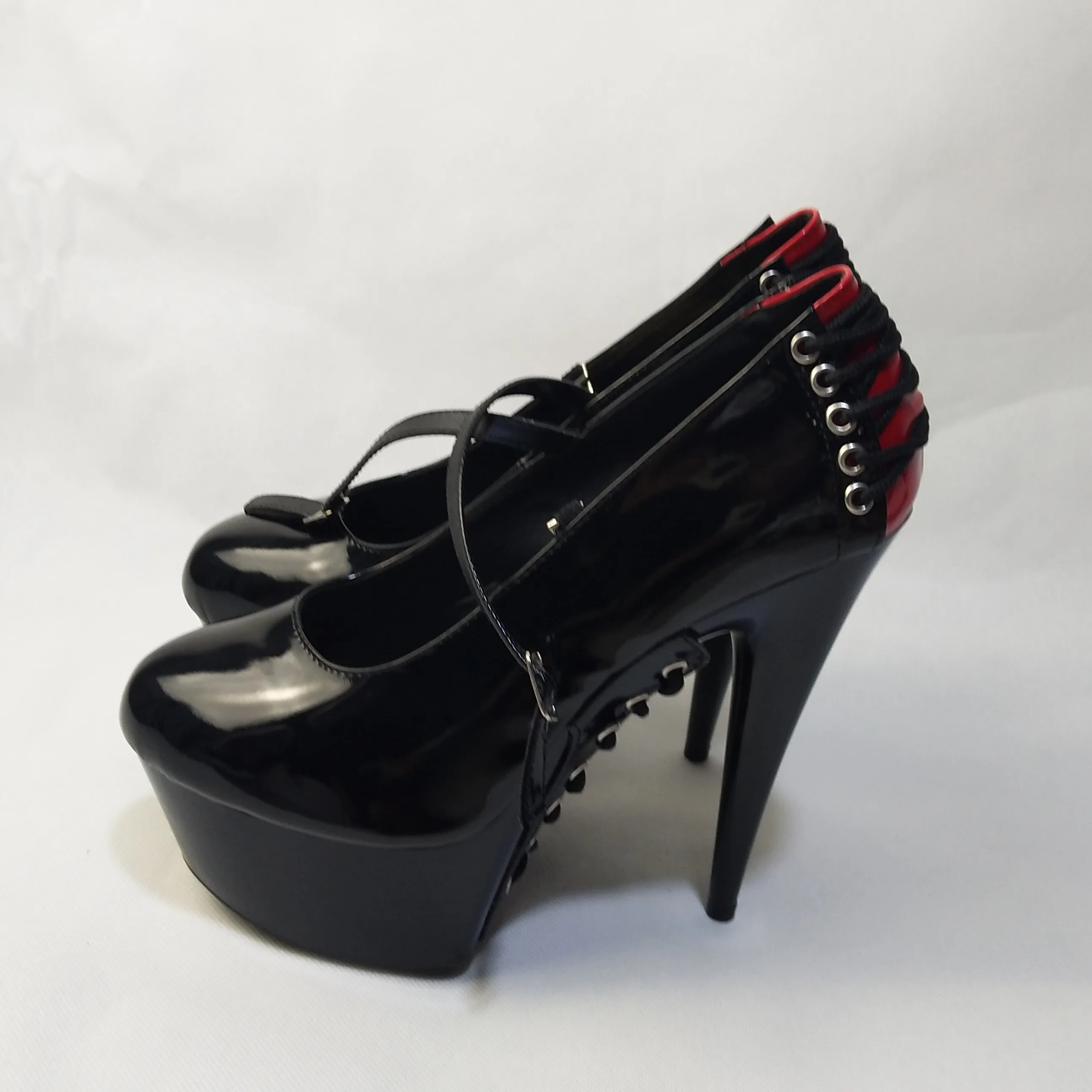 

Fashionable plus-size women's shoes popular sexy suit women's shoes, 15cm high heels, cross strap decoration, 6in dance shoes