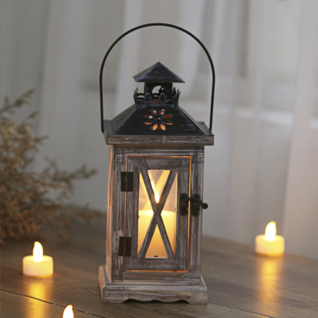 

Candle Stand With Handle Handmade Lantern Indoor Home Candlestick Garden