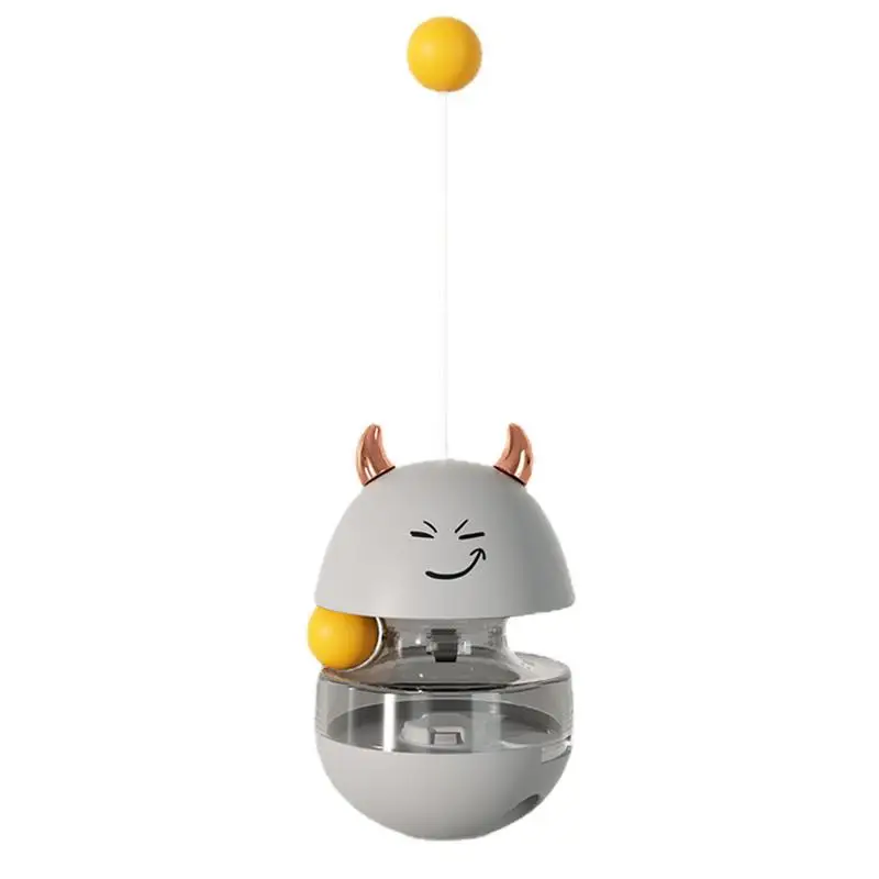 

Treat Dispensing Cat Toy Cat Food Puzzle Ball Dispenser Slow Feeder Cat Food Ball Dispenser Small Interactive Cartoon Shaped Cat