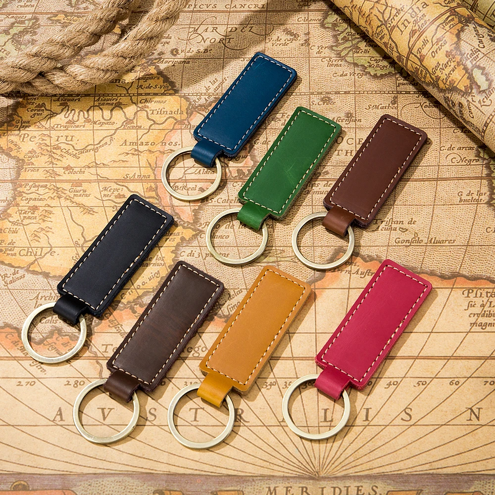 

Key chain leather pendant hand to restore ancient ways small gift leather car key chain