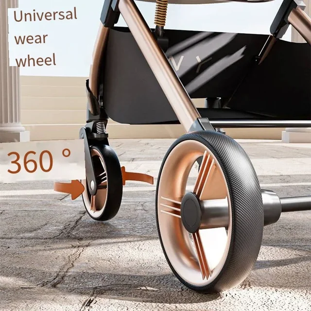 Separable high-end pet stroller with multifunctional bag separation function easy to carry one click collection for cat dog cart 6