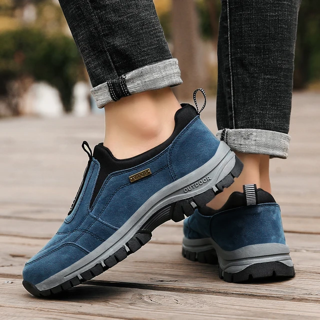Men's non-slip casual sports shoes wear-resistant hiking shoes Outdoor 2025 fashion comfortable flat walking shoes for men 6