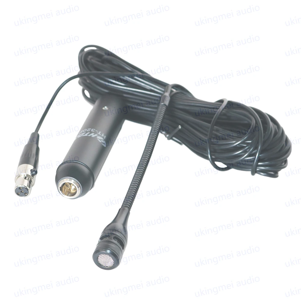 Instrument Microphone for Violin Acoustic Guitar with Scalable Adjustment Clamp Cardioid Microphone TA4F for Shure Transmitter