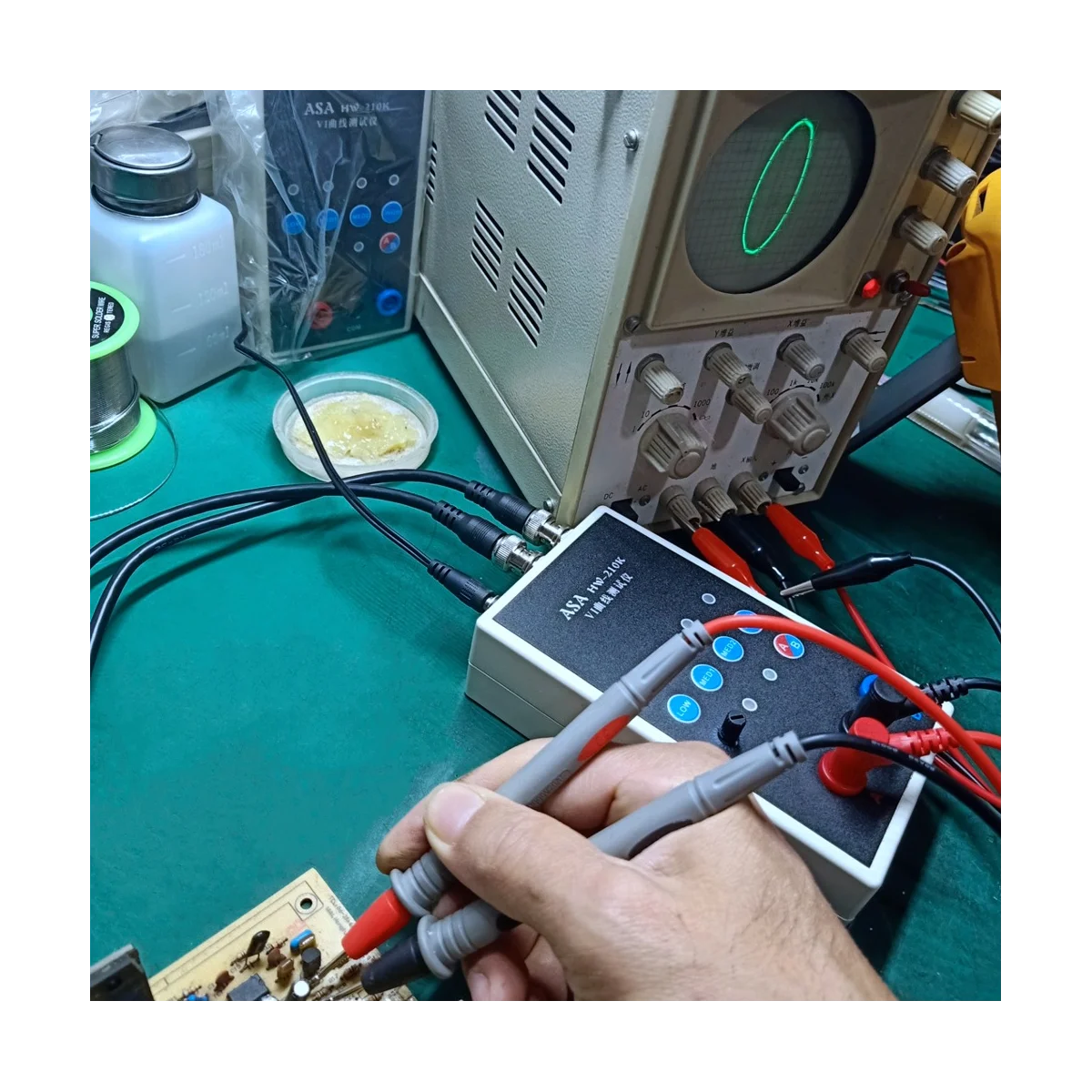 Dual-channel Handheld Tester Circuit Board vi Curva Detecção Online para Asa Tester Engrenagem Frequência Alternando Hw210k - Image 2