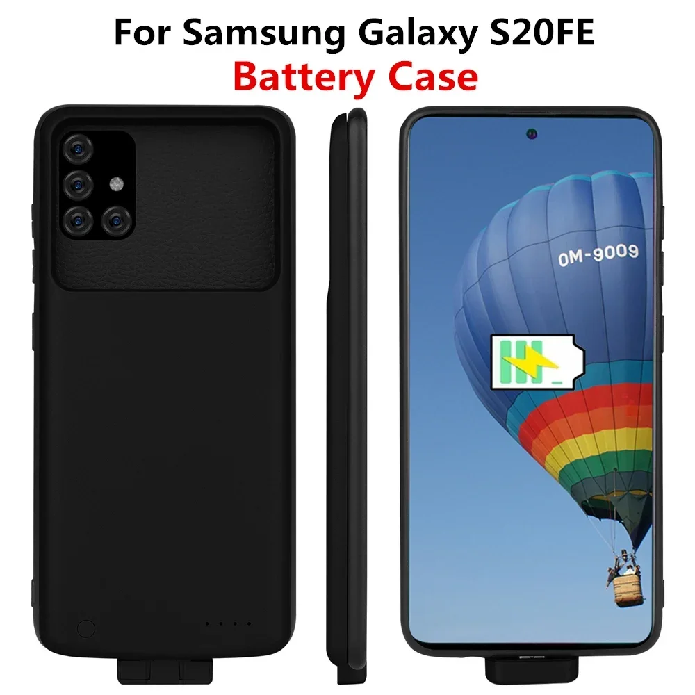 삼성에 적합한 갤럭시 S20FE 5G 배터리 보조베터리 케이스, 5000mAh, 마그네틱 보조배터리 충전 커버, 전원 케이스