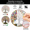Stained Glass Window Wall Hanging Ornament With Gold Rope Round Tree Of Life Suncatcher Home Decoration Housewarming Gifts 4