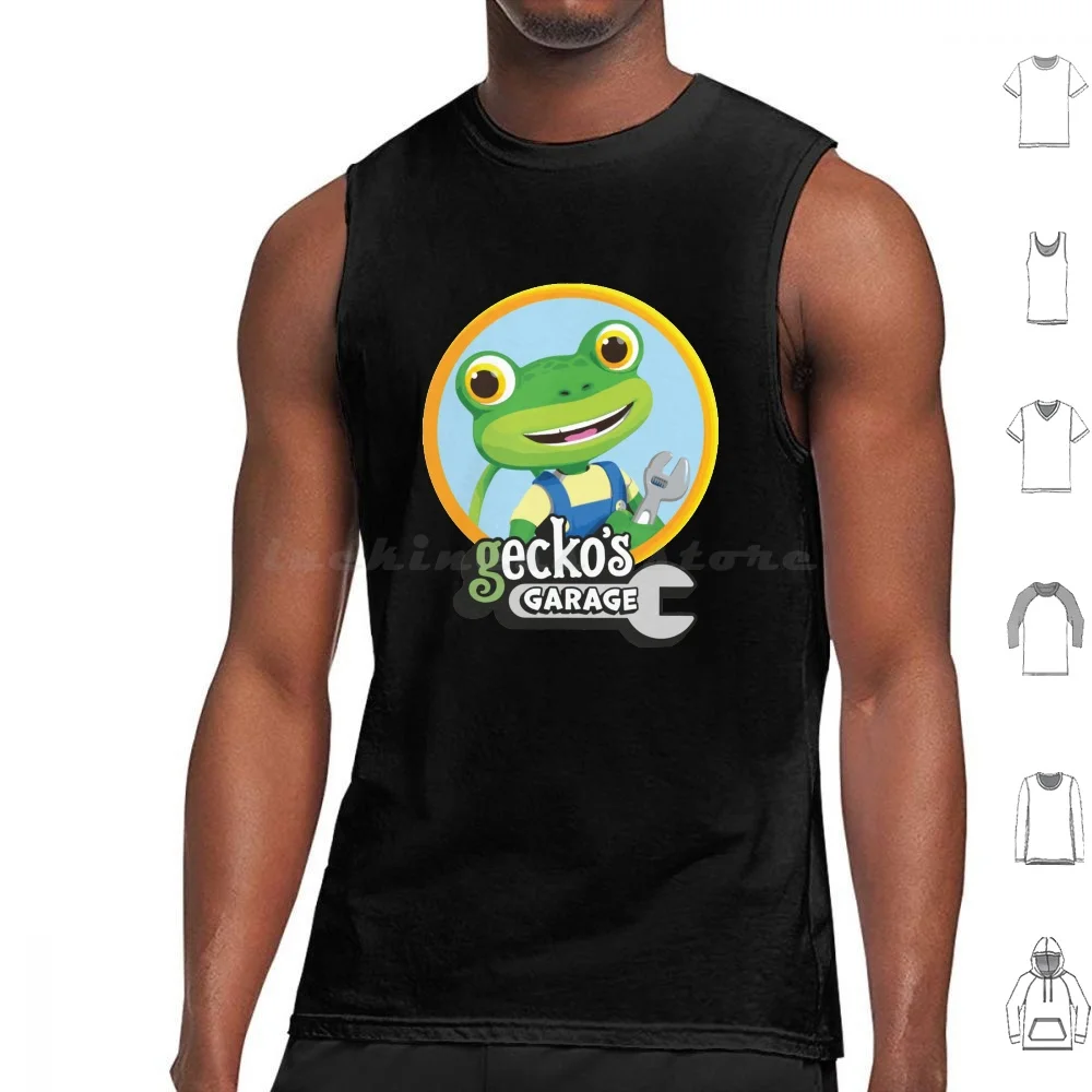 Kids Garage Gecko'S Gg Canotte Stampa Cotton Geckos Garage Monster Truck Pickup Truck Off Road Racing Truck First