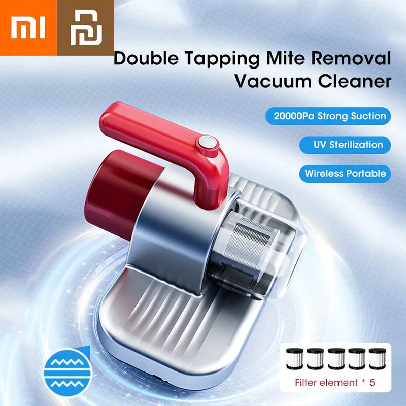 

Xiaomi Youpin Double Tapping Mite Removal Vacuum Cleaner 20000PA Handheld Vacuum For Mattress Sofa Bed Home Cleaning Appliances